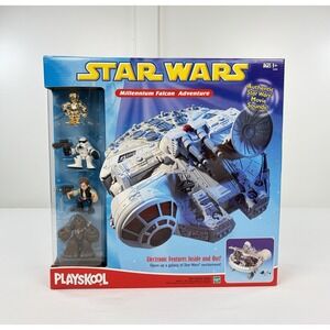 Star Wars Playskool Millennium Falcon Adventure Action Figure Playset 2002 VTG